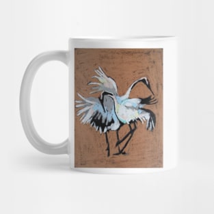 Japanese cranes pastel Mug